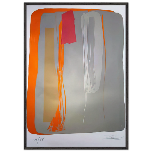 Untitled 6 - 1980 - Larry Zox 70x100 cm / 28x40 inches Framed Art Print – Black Wooden Frame