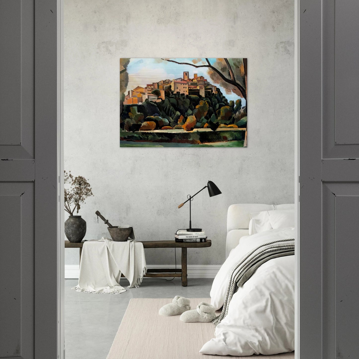 VISTA DE SAINT PAUL DE VENCE 1910 - Andre Derain Brushed Aluminum Print - 70x100 cm / 28x40 inches | Andre Derain Aluminum Print | Andre Derain Prints