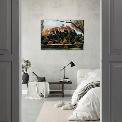 VISTA DE SAINT PAUL DE VENCE 1910 - Andre Derain Brushed Aluminum Print - 70x100 cm / 28x40 inches | Andre Derain Aluminum Print | Andre Derain Prints