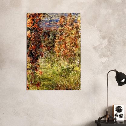 The House among the Roses 2 - claude monet Brushed Aluminum Print - 70x100 cm / 28x40 inches | claude monet Aluminum Print | claude monet Prints