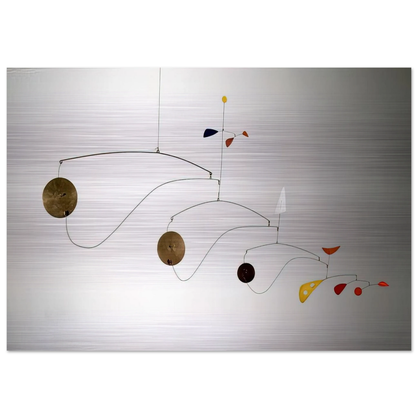 TRIPLE GONG 1948 - Alexander Calder Brushed Aluminum Print - 70x100 cm / 28x40 inches | Alexander Calder Aluminum Print | Alexander Calder Prints