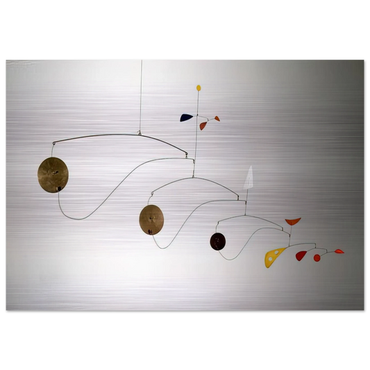 TRIPLE GONG 1948 - Alexander Calder Brushed Aluminum Print - 70x100 cm / 28x40 inches | Alexander Calder Aluminum Print | Alexander Calder Prints
