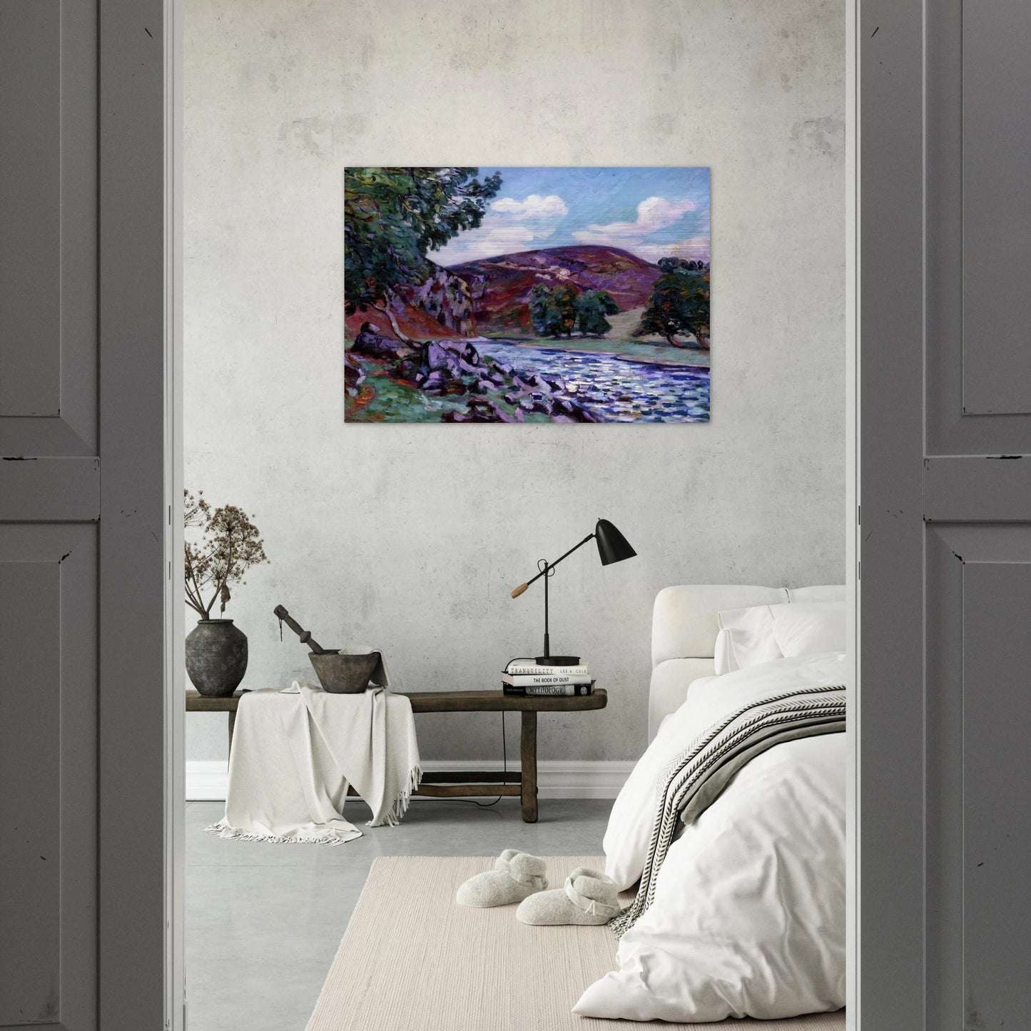 Paysage à Crozant - 1900 - Armand Guillaumin Brushed Aluminum Print - 70x100 cm / 28x40 inches | Armand Guillaumin Aluminum Print | Armand Guillaumin Prints