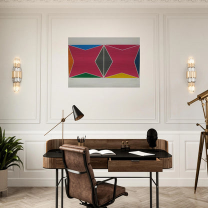 Geometric Composition - Hard Edge Painting - Larry Zox Brushed Aluminum Print - 70x100 cm / 28x40 inches | Larry Zox Aluminum Print | Larry Zox Prints
