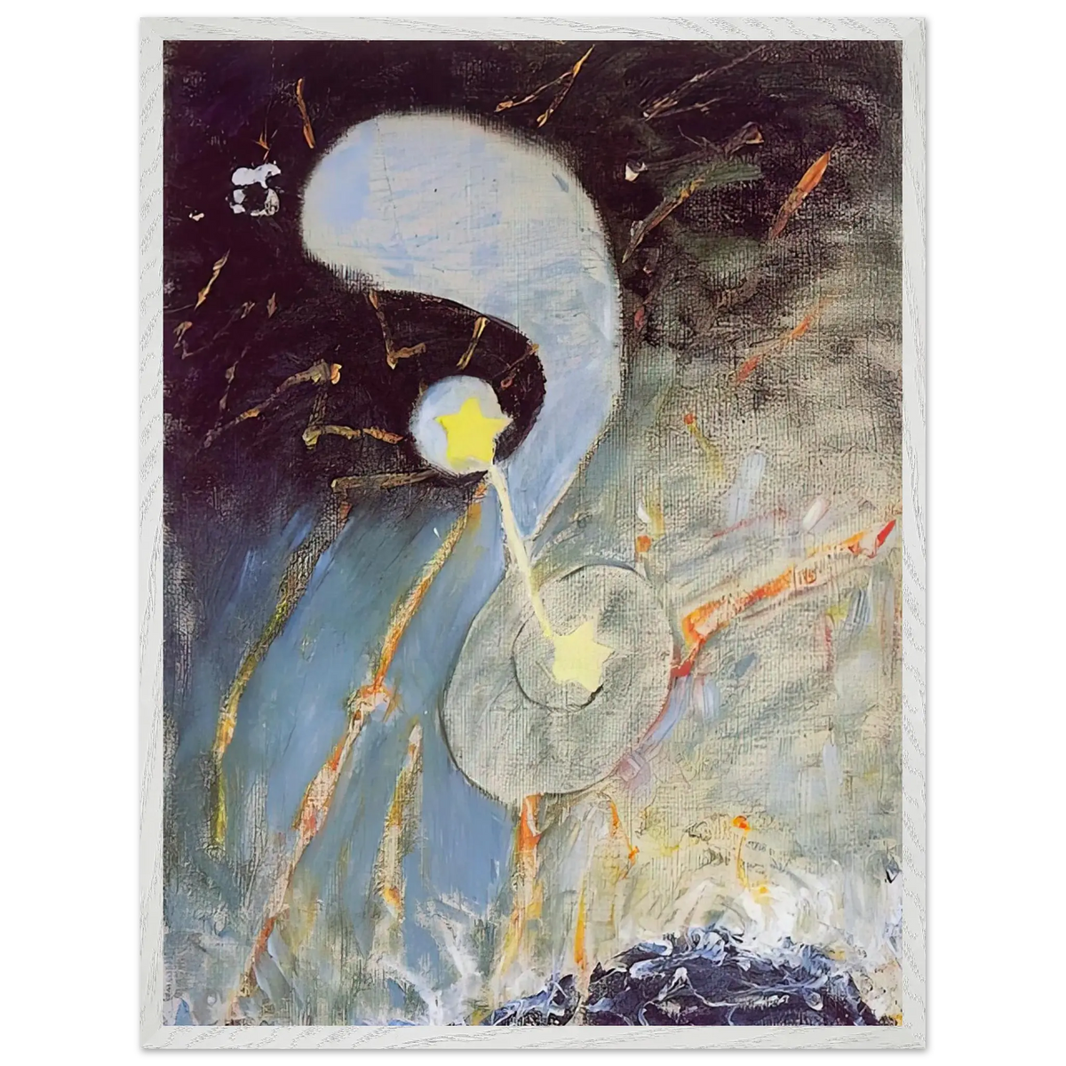Hilma af Klint - CHAOS NR 2 1906 Wall art - A1 (59.4 x 84.1  cm) - Premium Wooden Framed Poster With Fine Art Paper - Black frame
