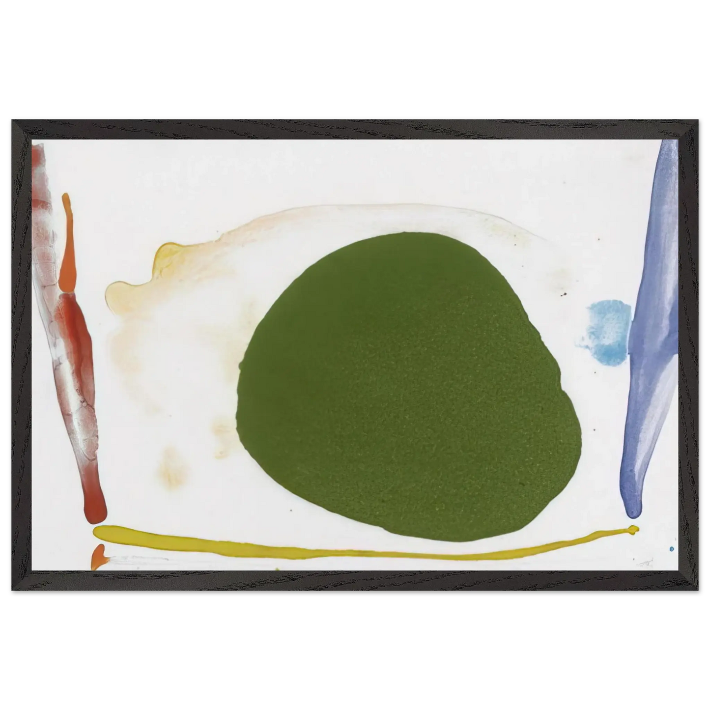 Helen Frankenthaler - Thanksgiving Day - 1973 Wall art - 15x20 cm / 6x8 Inches - Premium Wooden Framed Poster With Fine Art Paper - Wood frame
