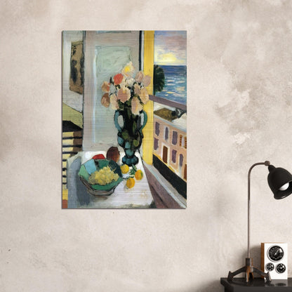 FLOWERS IN FRONT OF A WINDOW 1922 - Henri Matisse Brushed Aluminum Print - 70x100 cm / 28x40 inches | Henri Matisse Aluminum Print | Henri Matisse Prints