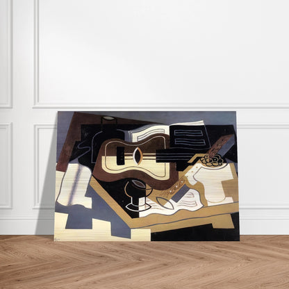 GUITAR AND CLARINET 1920 - Juan Gris Brushed Aluminum Print - 70x100 cm / 28x40 inches | Juan Gris Aluminum Print | Juan Gris Prints