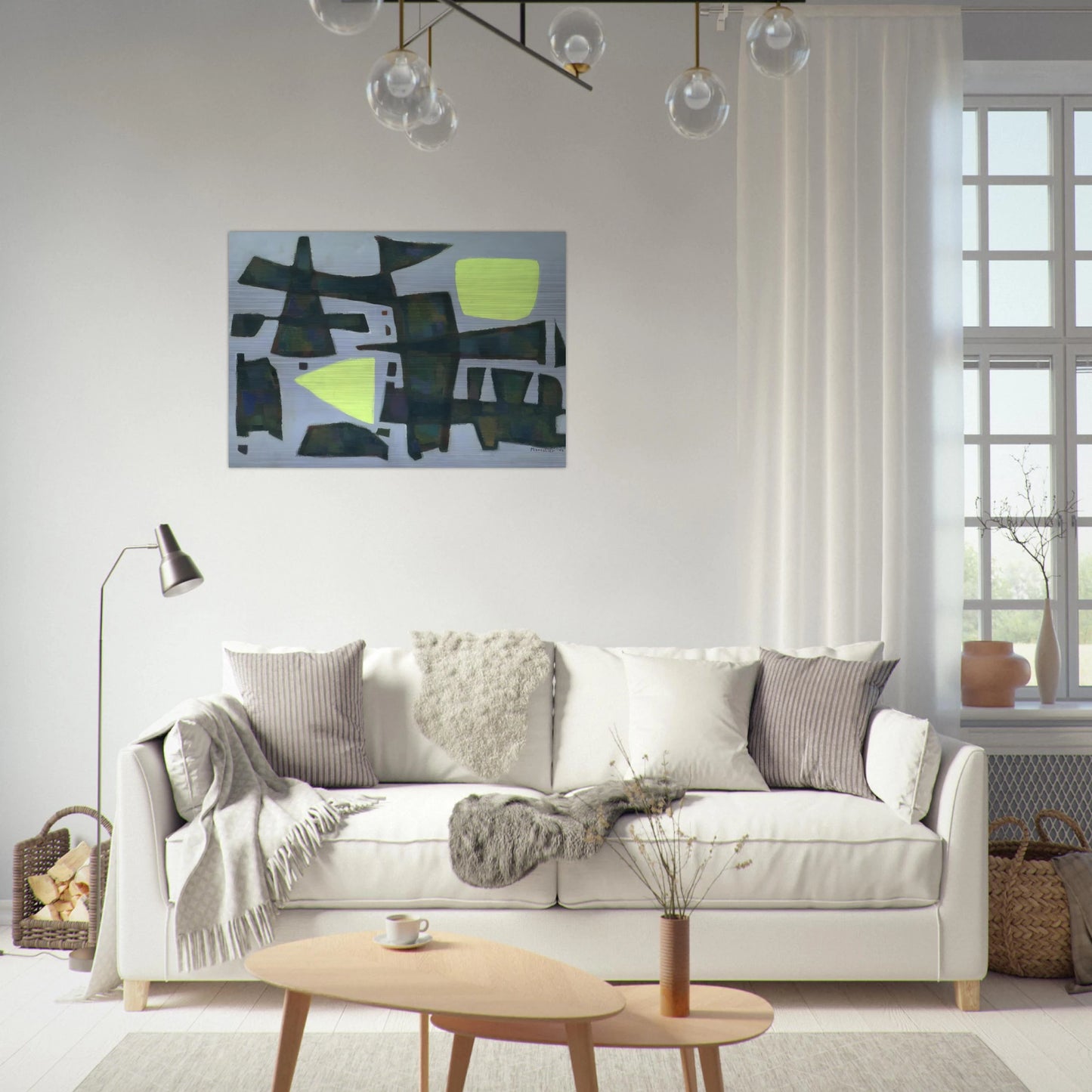 -12° - 1956 - Alfred Manessier Brushed Aluminum Print - 70x100 cm / 28x40 inches | Alfred Manessier Aluminum Print | Alfred Manessier Prints