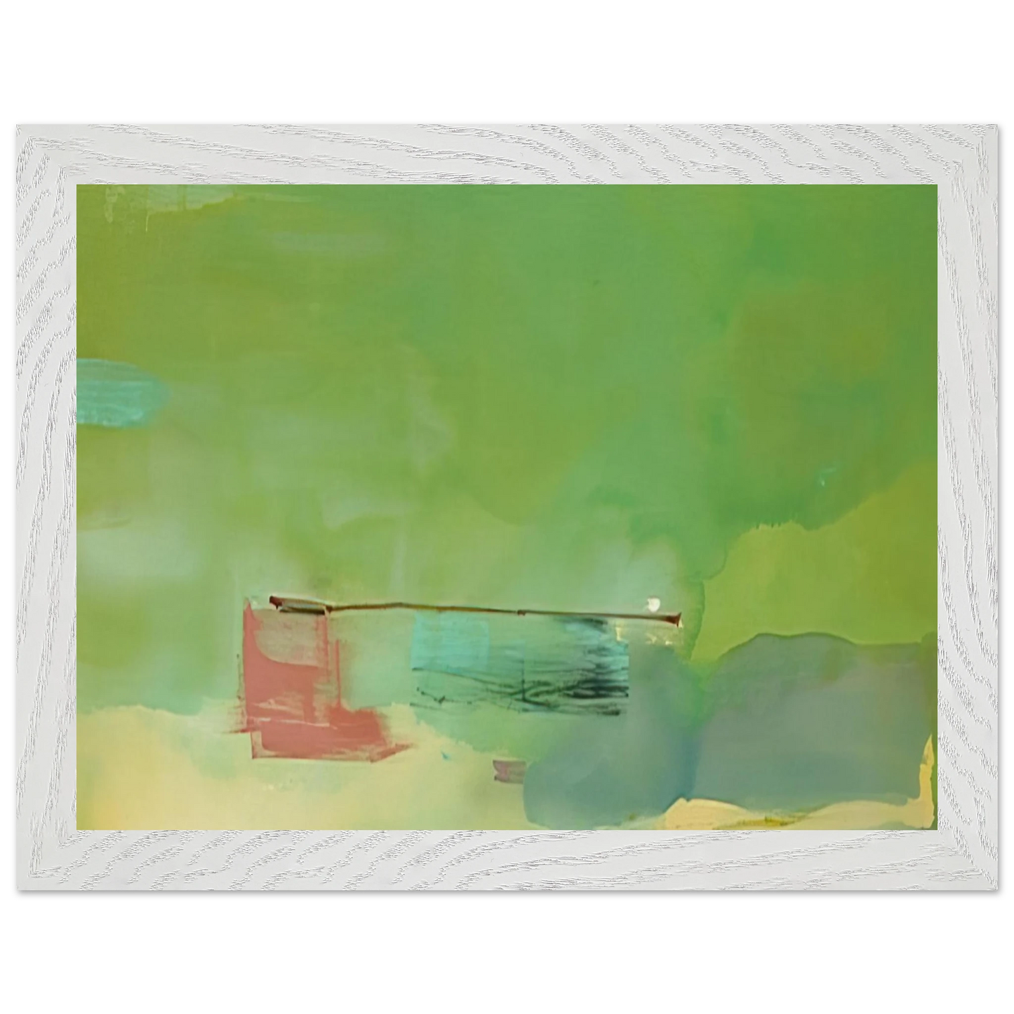 Helen Frankenthaler - Springscape - 1975 Wall art - 50x70 cm / 20x28 inches - Premium Wooden Framed Poster With Fine Art Paper - Wood frame
