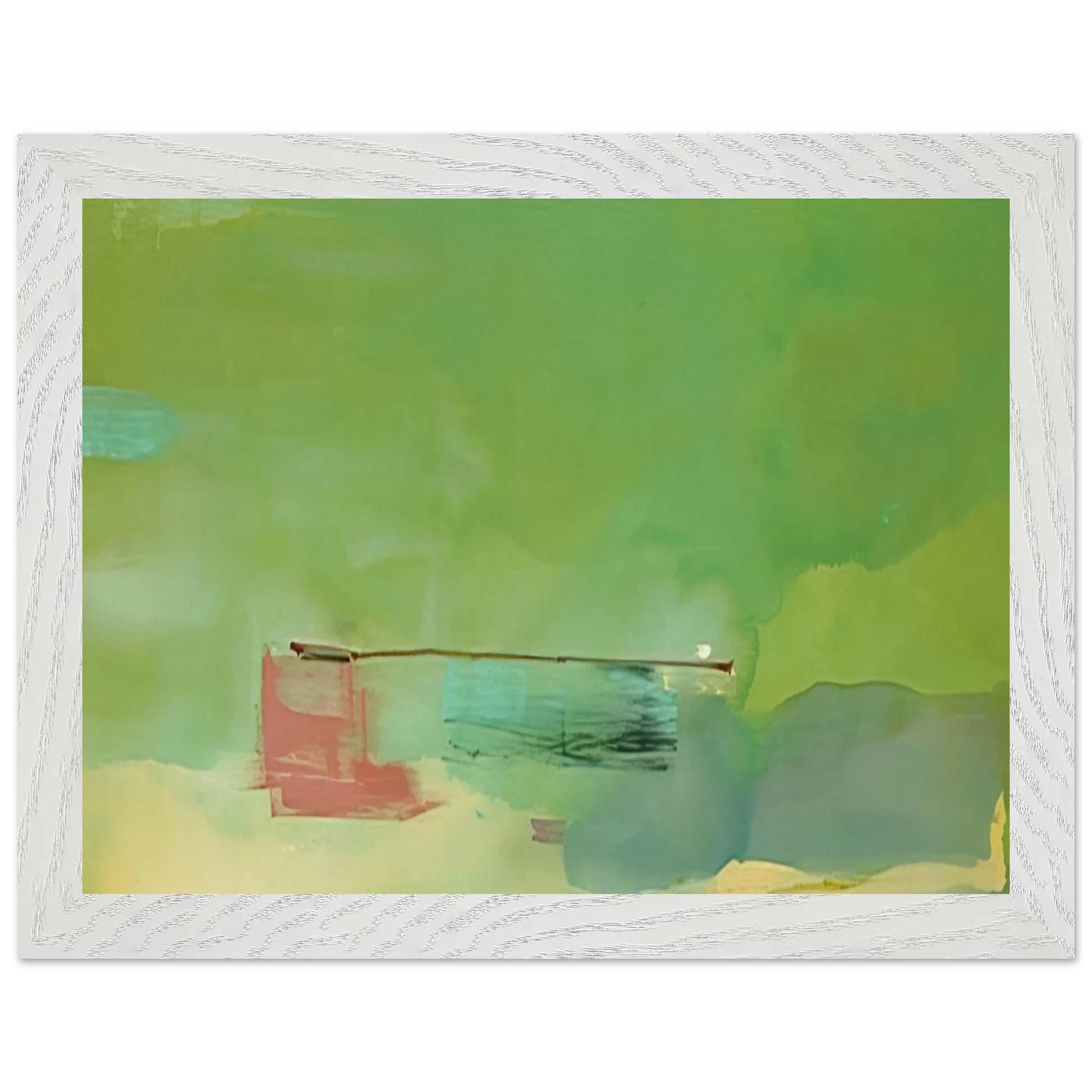 Helen Frankenthaler - Springscape - 1975 Wall art - 20x25 cm / 8x10 inches - Premium Wooden Framed Poster With Fine Art Paper-canvas - Wood frame