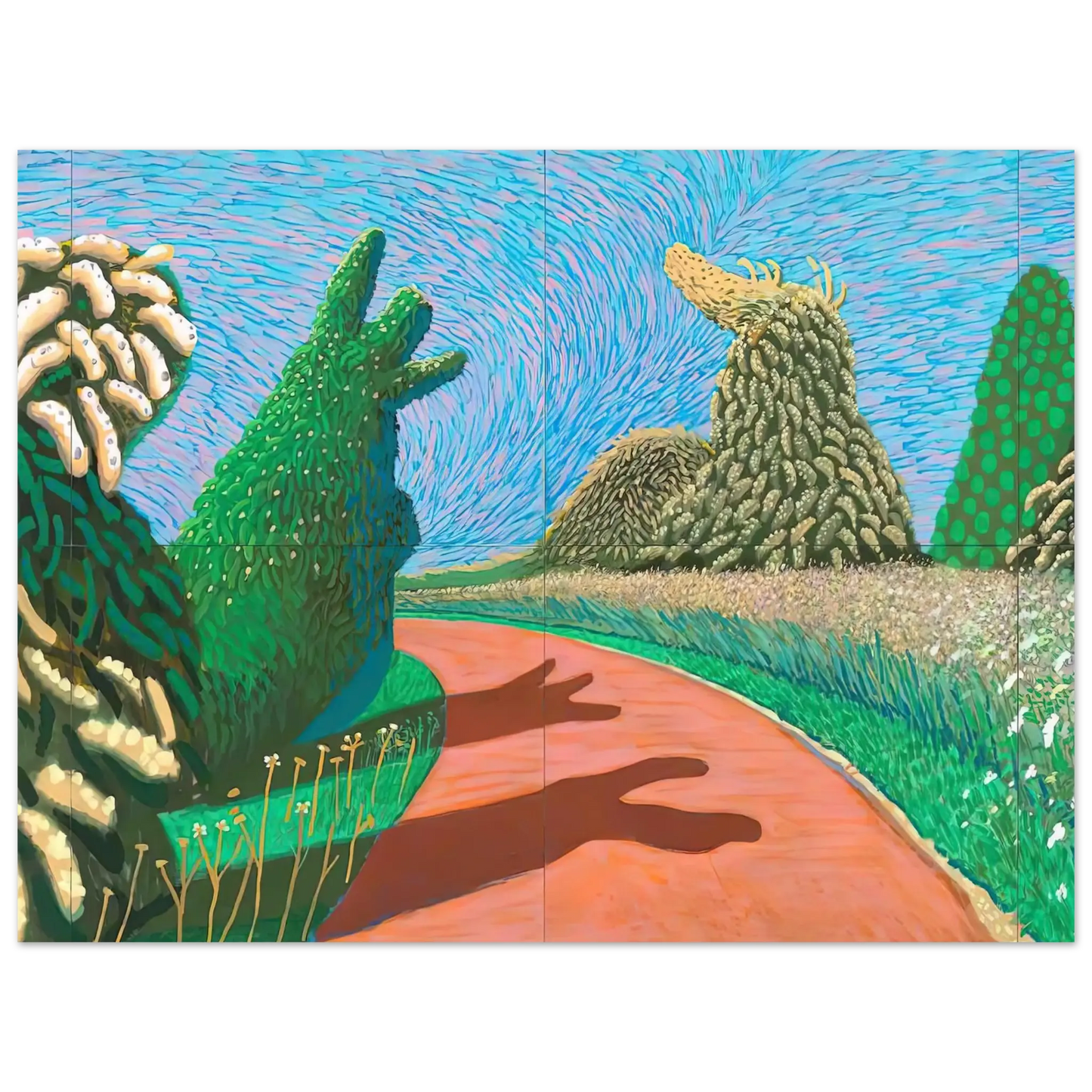 David Hockney - David Hockney Wall art - 30x40 cm / 12x16 Inches - Premium Wooden Framed Poster With Fine Art Paper - Wood frame