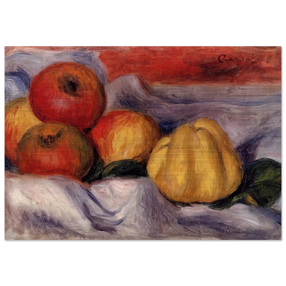 Still Life with Apples - Pierre-Auguste Renoir Brushed Aluminum Print - 70x100 cm / 28x40 inches | Pierre-Auguste Renoir Aluminum Print | Pierre-Auguste Renoir Prints