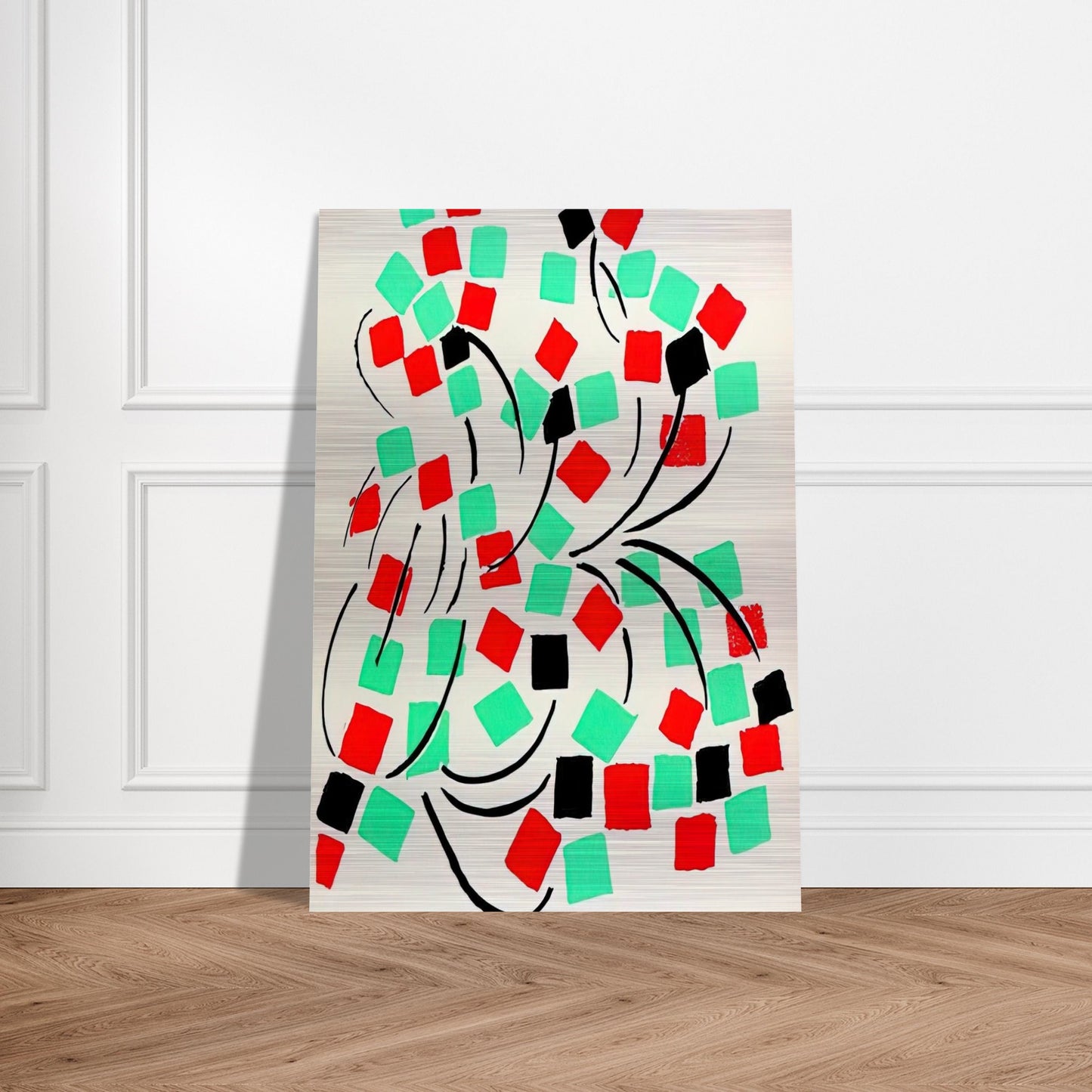 COMPOSITION 31 - Sonia Delaunay Brushed Aluminum Print - 70x100 cm / 28x40 inches | Sonia Delaunay Aluminum Print | Sonia Delaunay Prints