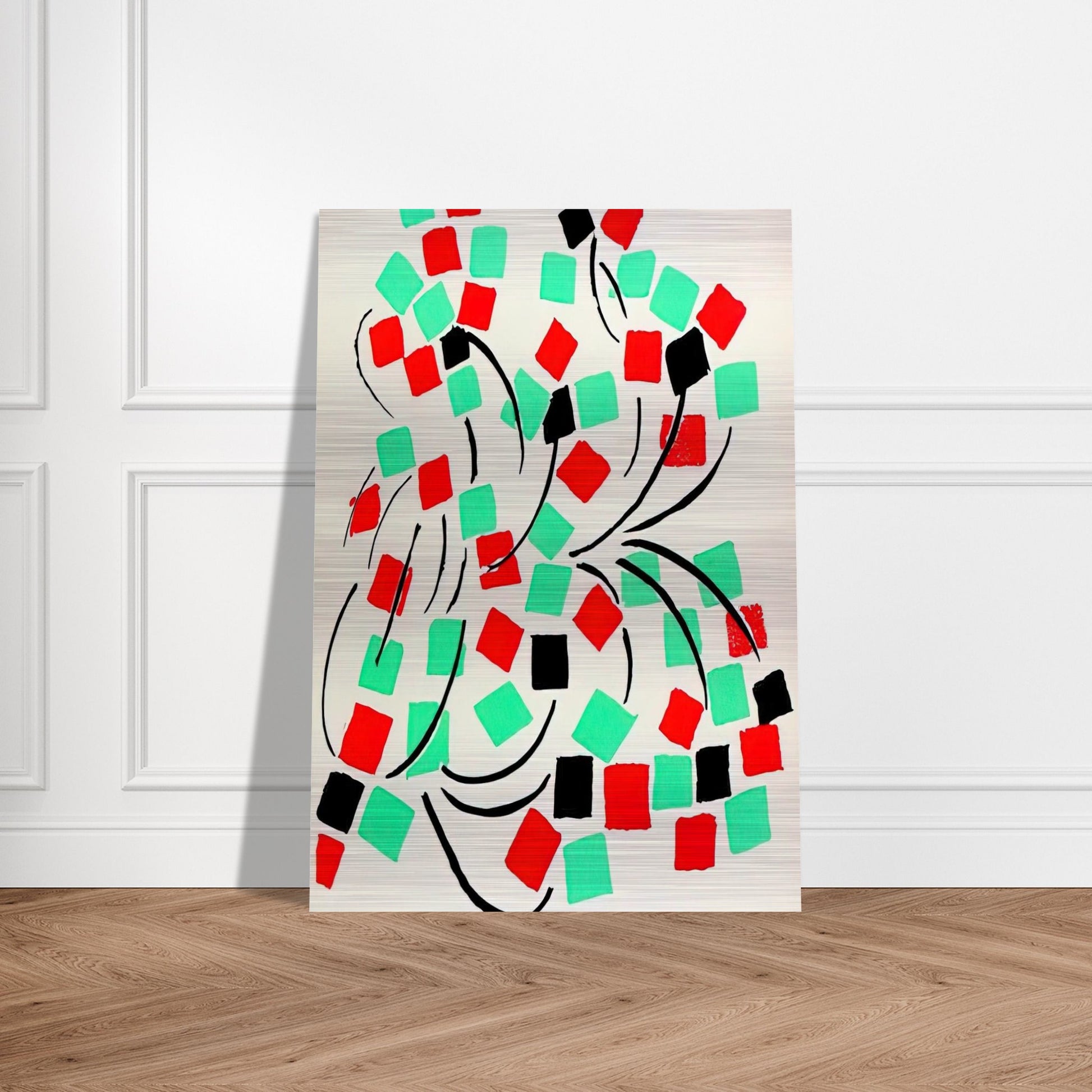 COMPOSITION 31 - Sonia Delaunay Brushed Aluminum Print - 70x100 cm / 28x40 inches | Sonia Delaunay Aluminum Print | Sonia Delaunay Prints