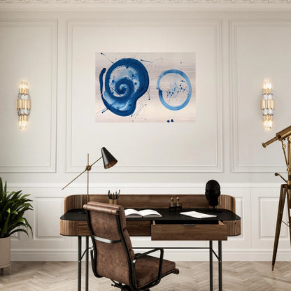 Composition  Blue Balls  - Sam Francis Brushed Aluminum Print - 70x100 cm / 28x40 inches | Sam Francis Aluminum Print | Sam Francis Prints
