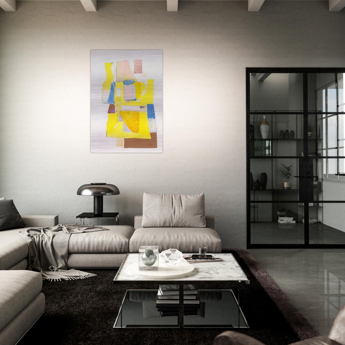 Sem título - Lyrical Abstraction - Menez Brushed Aluminum Print - 70x100 cm / 28x40 inches | Menez Aluminum Print | Menez Prints