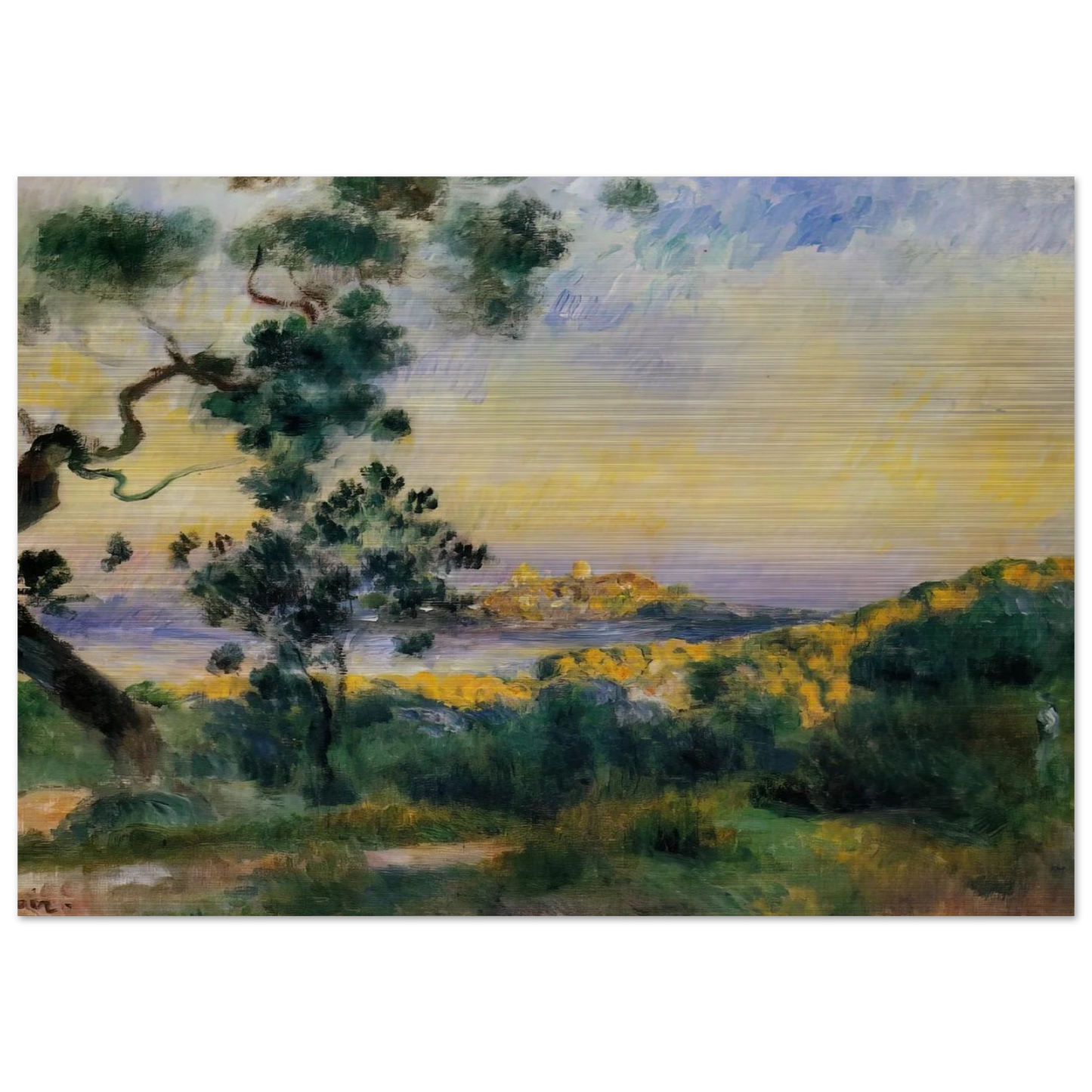 View of Antibes - Pierre-Auguste Renoir Brushed Aluminum Print - 70x100 cm / 28x40 inches | Pierre-Auguste Renoir Aluminum Print | Pierre-Auguste Renoir Prints