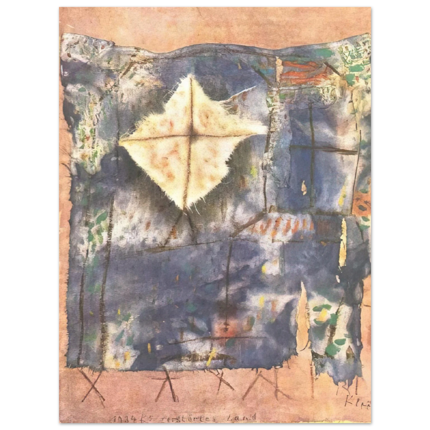 Paul Klee - RAVAGED LAND 1921  75x100 cm / 30x40inches Fine Art Poster