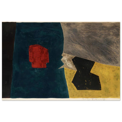 Composition bleue, jaune et grise - 1958 - Serge Poliakoff Art Prints - 100x150 cm / 40x60″ inches | Serge Poliakoff Poster | Serge Poliakoff Prints