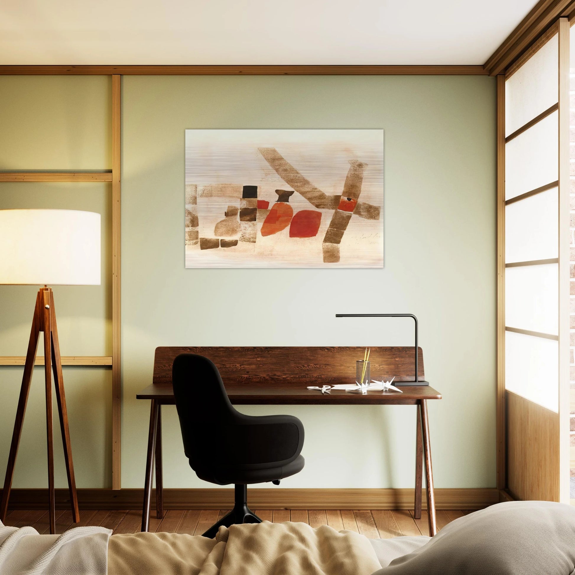 Dongo - 1964 - Julius Bissier Brushed Aluminum Print - 70x100 cm / 28x40 inches | Julius Bissier Aluminum Print | Julius Bissier Prints