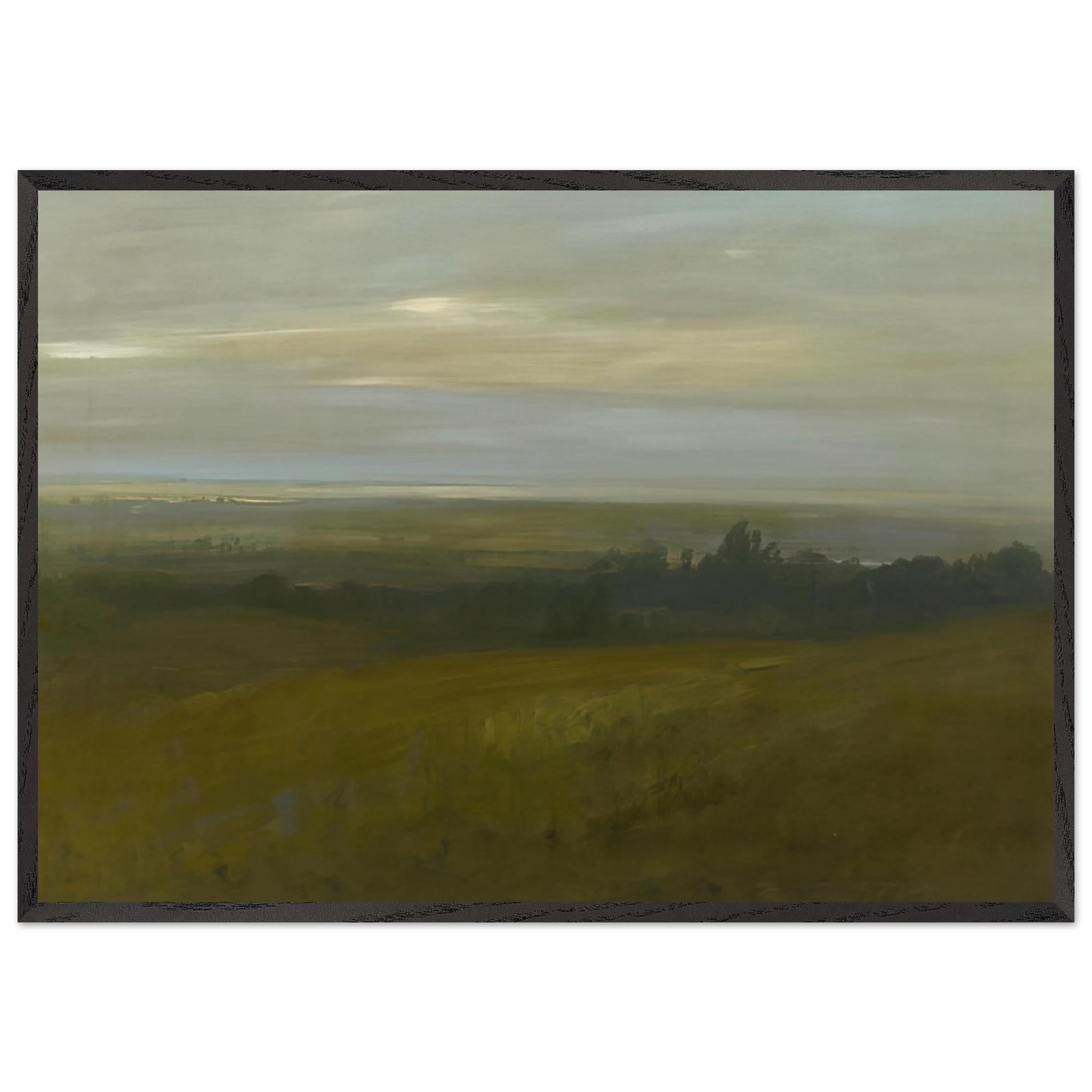 San Leandro Bay - Tonalism - Xavier Martinez 70x100 cm / 28x40 inches Framed Art Print – Black Wooden Frame
