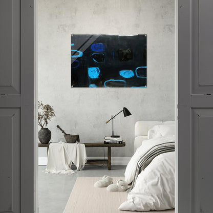 Composition with Blue and Black - 1959 - William Scott Acrylic Print - 70x100 cm / 28x40″ inches | William Scott Wall Art | William Scott Prints
