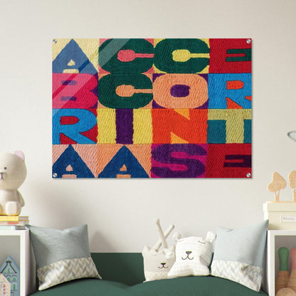 A BRACCIA CONSERTE 1994 - Alighiero Boetti Acrylic Print - 70x100 cm / 28x40″ inches