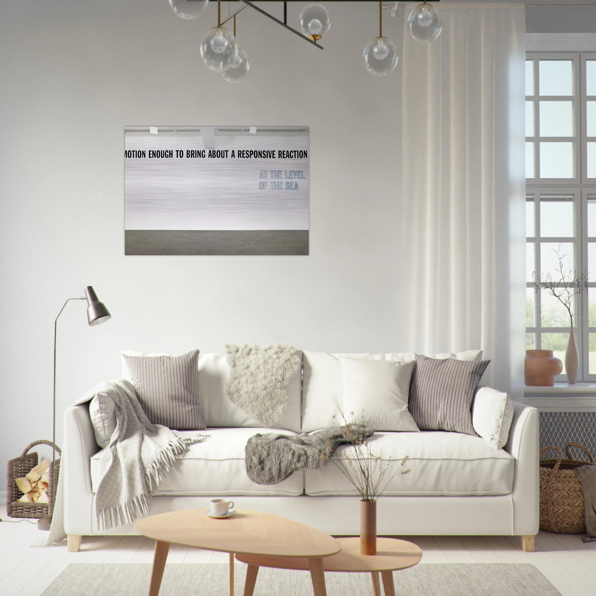 Motion Enough to Bring About... - 2008 - Lawrence Weiner Brushed Aluminum Print - 70x100 cm / 28x40 inches | Lawrence Weiner Aluminum Print | Lawrence Weiner Prints