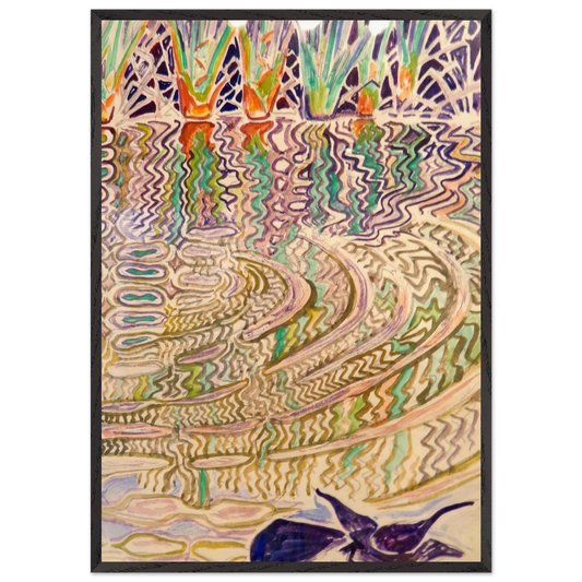 Walter Anderson N13 - Walter Inglis Anderson 70x100 cm / 28x40 inches Framed Art Print – Black Wooden Frame | Walter Anderson Prints