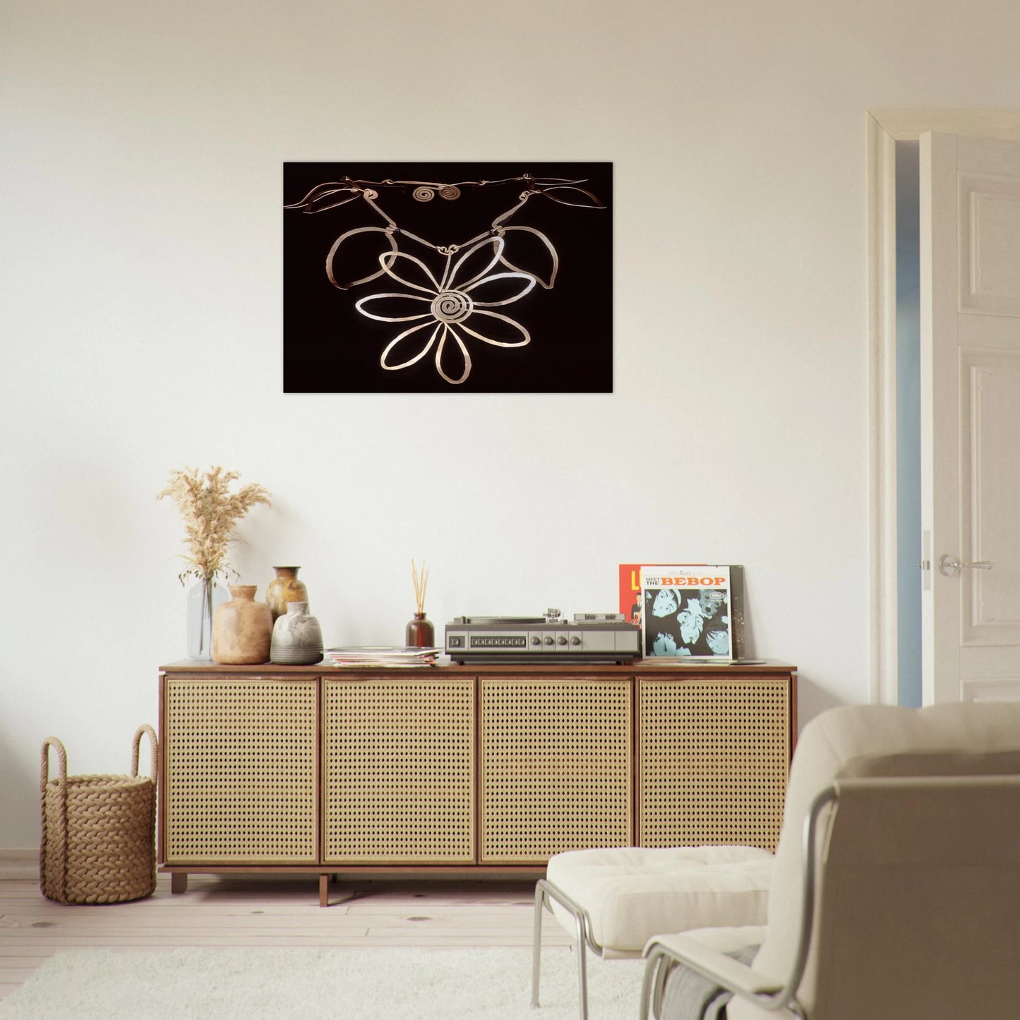FLOWER NECKLACE 1938 - Alexander Calder Brushed Aluminum Print - 70x100 cm / 28x40 inches | Alexander Calder Aluminum Print | Alexander Calder Prints
