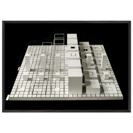 Serial Project 1 ABCD - Sol LeWitt 70x100 cm / 28x40 inches Framed Art Print – Black Wooden Frame