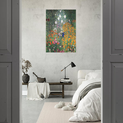 FLOWER GARDEN 1907 - Gustav Klimt Brushed Aluminum Print - 70x100 cm / 28x40 inches | Gustav Klimt Aluminum Print | Gustav Klimt Prints