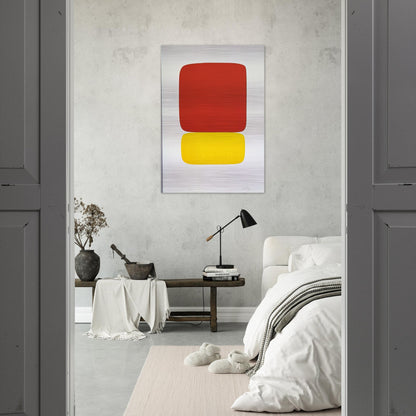 Red over Yellow from Suite of Twenty-Seven Color Lithographs - Ellsworth Kelly Brushed Aluminum Print - 70x100 cm / 28x40 inches | Ellsworth Kelly Aluminum Print | Ellsworth Kelly Prints