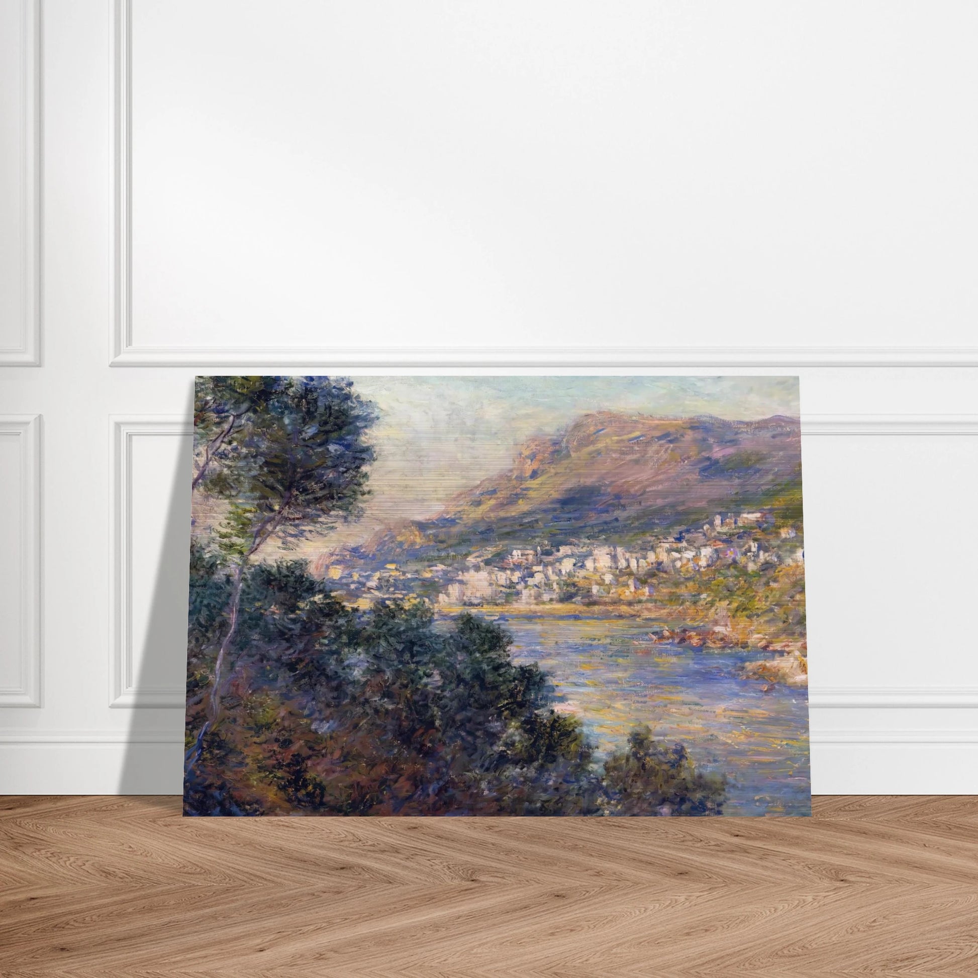 Monte Carlo Seen from Roquebrune - claude monet Brushed Aluminum Print - 70x100 cm / 28x40 inches | claude monet Aluminum Print | claude monet Prints