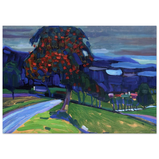 AUTUMN IN MURNAU 1908 - Wassily Kandinsky Brushed Aluminum Print - 70x100 cm / 28x40 inches | Wassily Kandinsky Aluminum Print | Wassily Kandinsky Prints