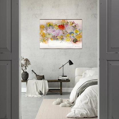 BOUQUET OF FLOWERS - Raoul Dufy Brushed Aluminum Print - 70x100 cm / 28x40 inches | Raoul Dufy Aluminum Print | Raoul Dufy Prints