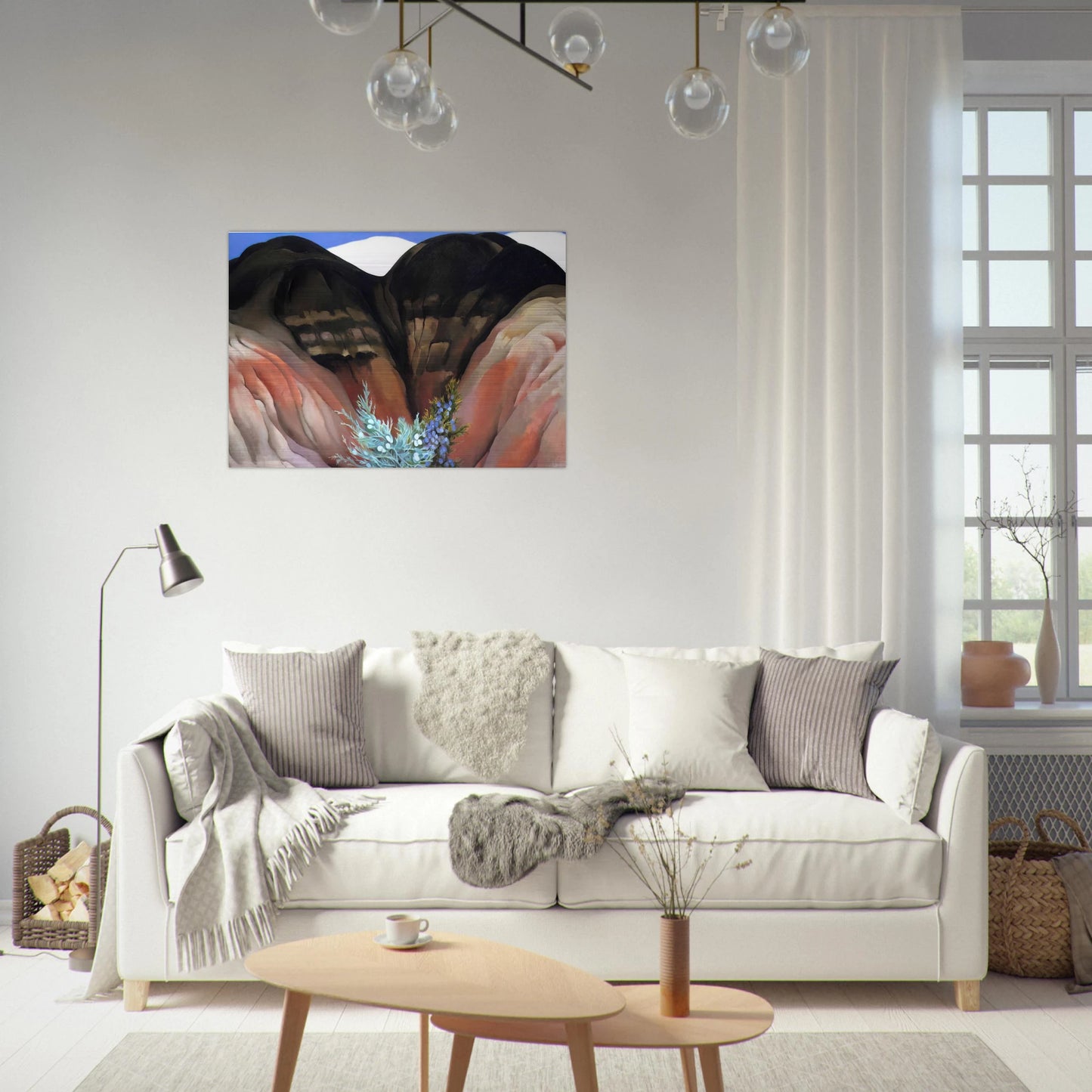 Black Hills with Cedar - Georgia O'Keeffe Brushed Aluminum Print - 70x100 cm / 28x40 inches | Georgia O'Keeffe Aluminum Print | Georgia O'Keeffe Prints
