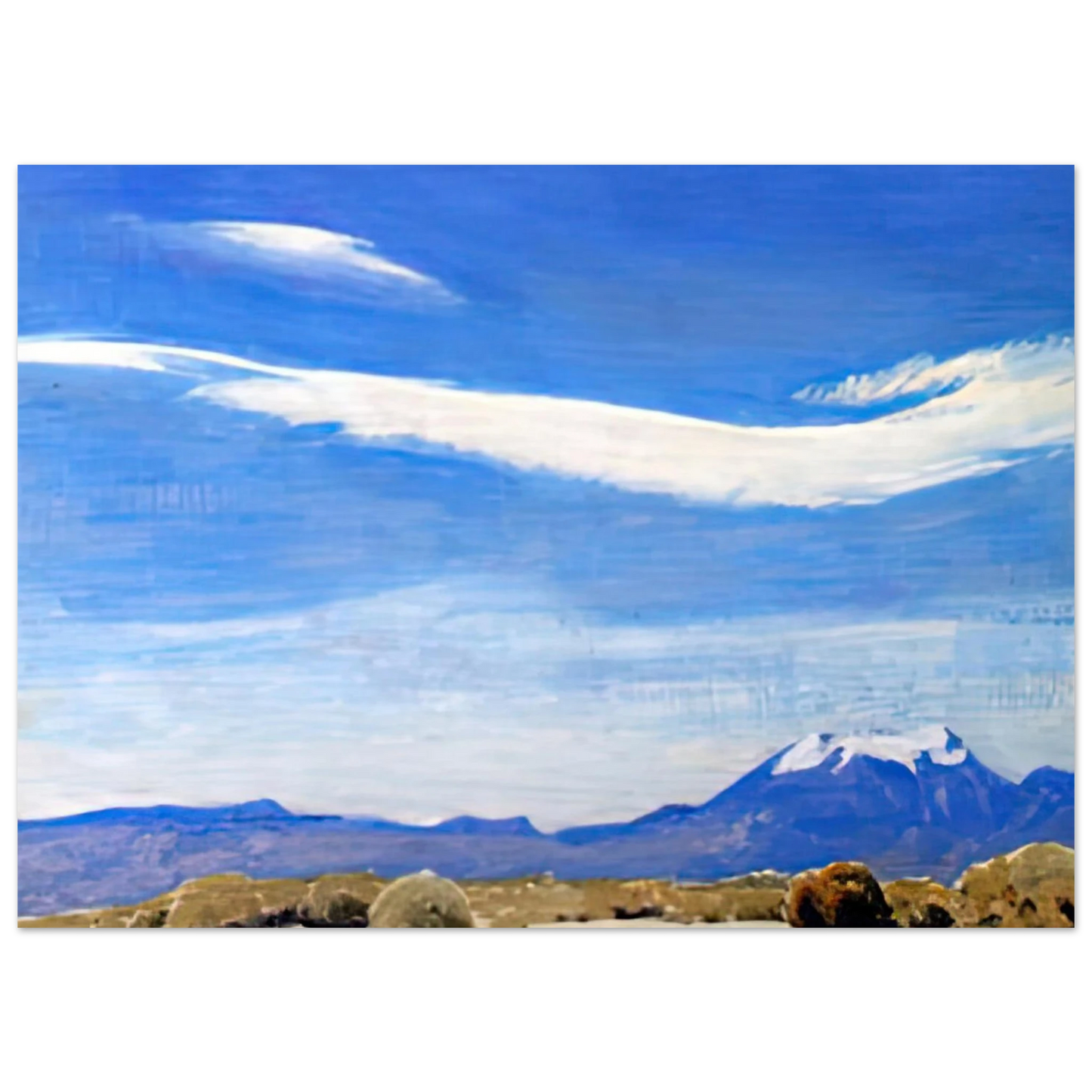 Maynard Dixon - THE CLOUD COACHELLA VALLEY CALIFORNIA 1940 Wall art - 30x40 cm / 12x16 inches - Premium Wooden Framed Poster With Fine Art Paper-canvas - White frame