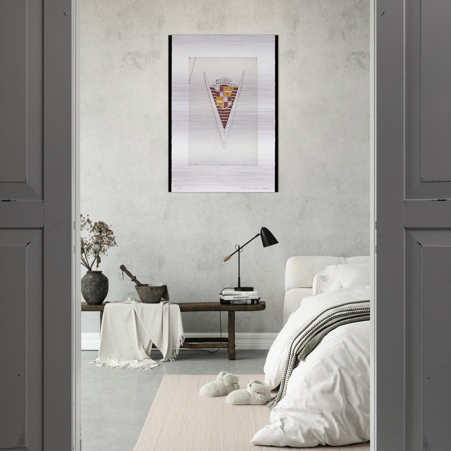 CADILLAC MOTOR CITY SERIES 2009 - Edward Ruscha Brushed Aluminum Print - 70x100 cm / 28x40 inches | Edward Ruscha Aluminum Print | Edward Ruscha Prints