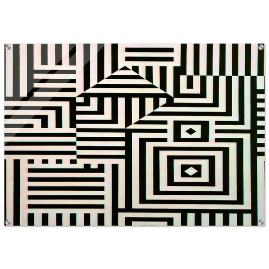 Riu-Kiu-C - 1960 - Victor Vasarely Acrylic Print - 70x100 cm / 28x40″ inches | Victor Vasarely Wall Art | Victor Vasarely Prints