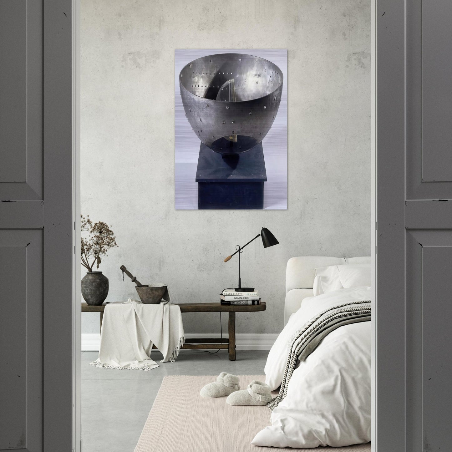 Untitled - 1967 - Gyula Kosice Brushed Aluminum Print - 70x100 cm / 28x40 inches | Gyula Kosice Aluminum Print | Gyula Kosice Prints