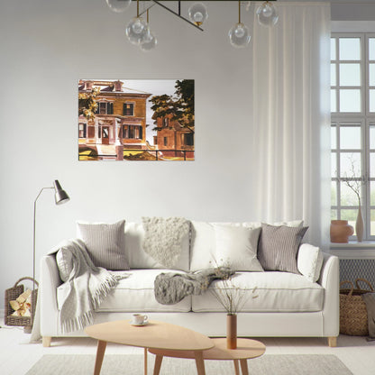 Davis House - Edward Hopper Brushed Aluminum Print - 70x100 cm / 28x40 inches | Edward Hopper Aluminum Print | Edward Hopper Prints