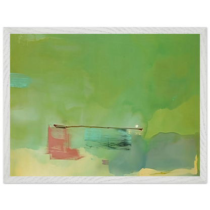 Helen Frankenthaler - Springscape - 1975 Wall art - A2 (42 x 59.4  cm) - Premium Wooden Framed Poster With Fine Art Paper-canvas - White frame