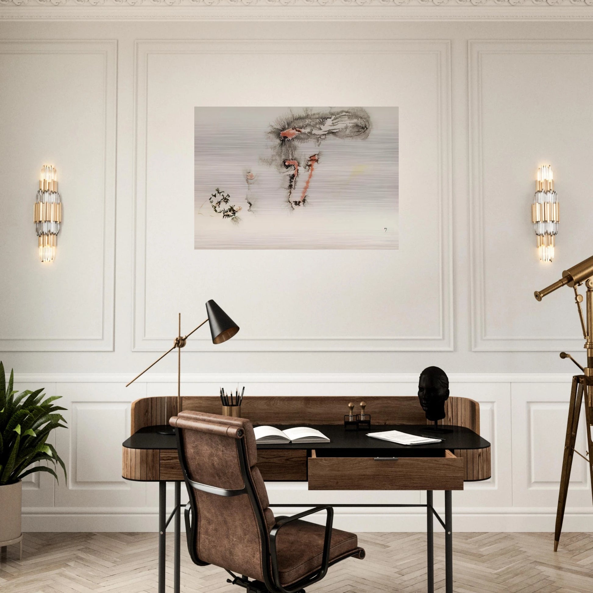UNTITLED - Henri Michaux Brushed Aluminum Print - 70x100 cm / 28x40 inches | Henri Michaux Aluminum Print | Henri Michaux Prints