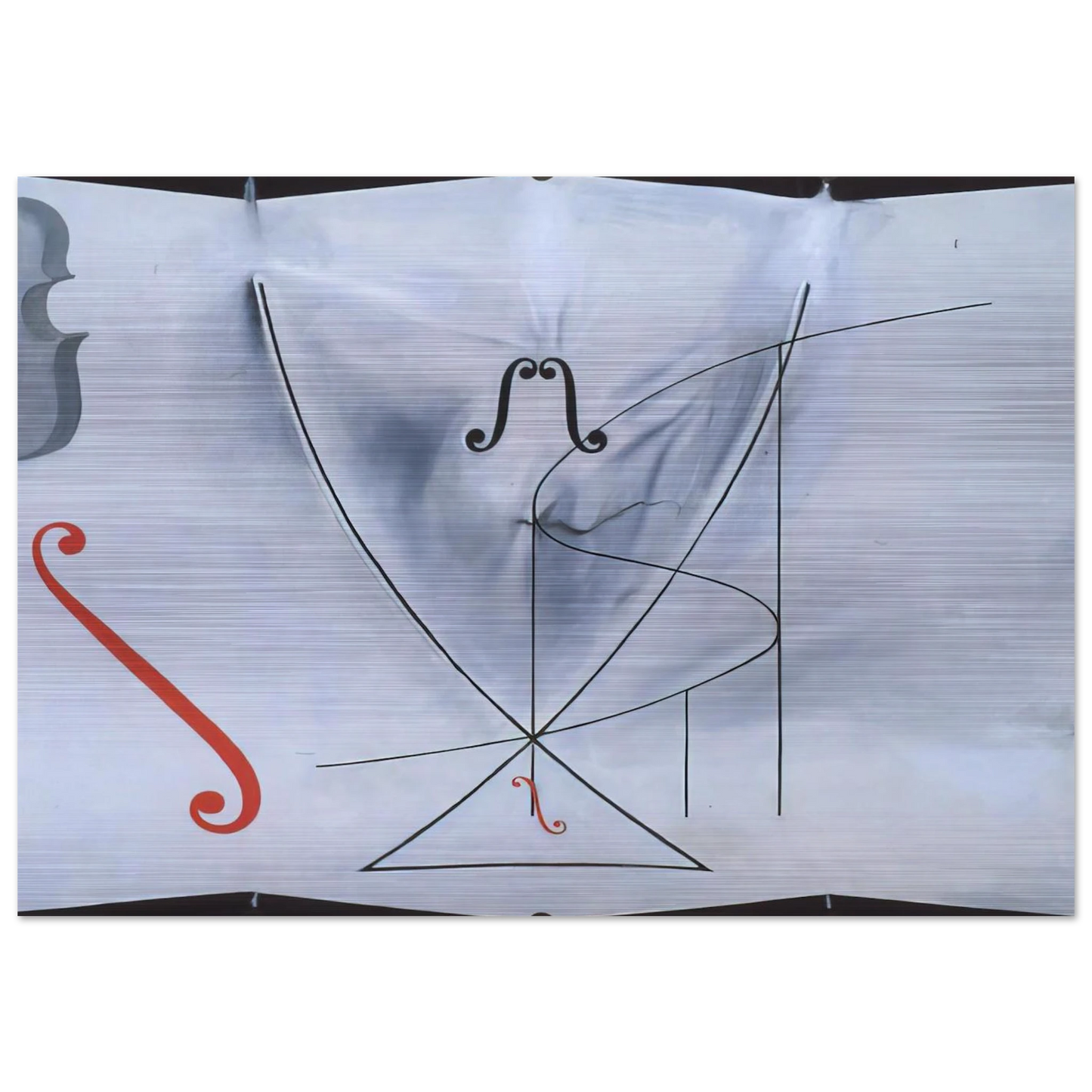 THE SWALLOW S TAIL - Salvador Dali Brushed Aluminum Print - 70x100 cm / 28x40 inches | Salvador Dali Aluminum Print | Salvador Dali Prints