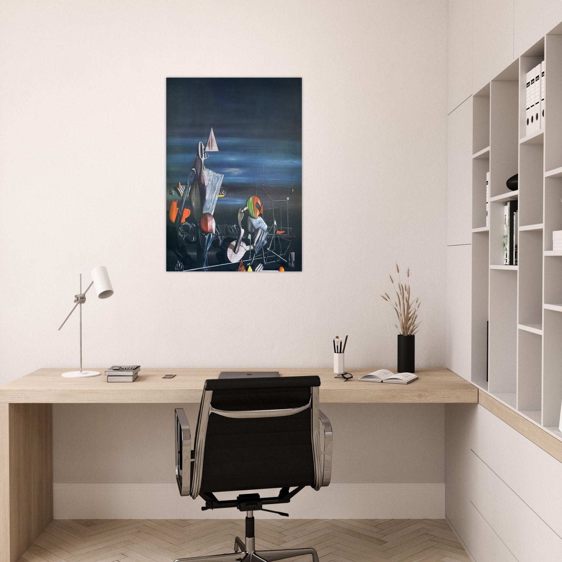 Slowly Toward The North - Yves Tanguy Brushed Aluminum Print - 70x100 cm / 28x40 inches | Yves Tanguy Aluminum Print | Yves Tanguy Prints
