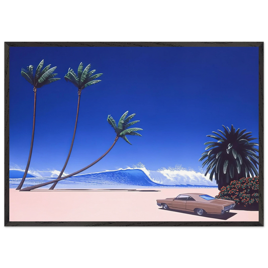 Impender Beach N1 - Hiroshi Nagai 70x100 cm / 28x40 inches Framed Art Print – Black Wooden Frame