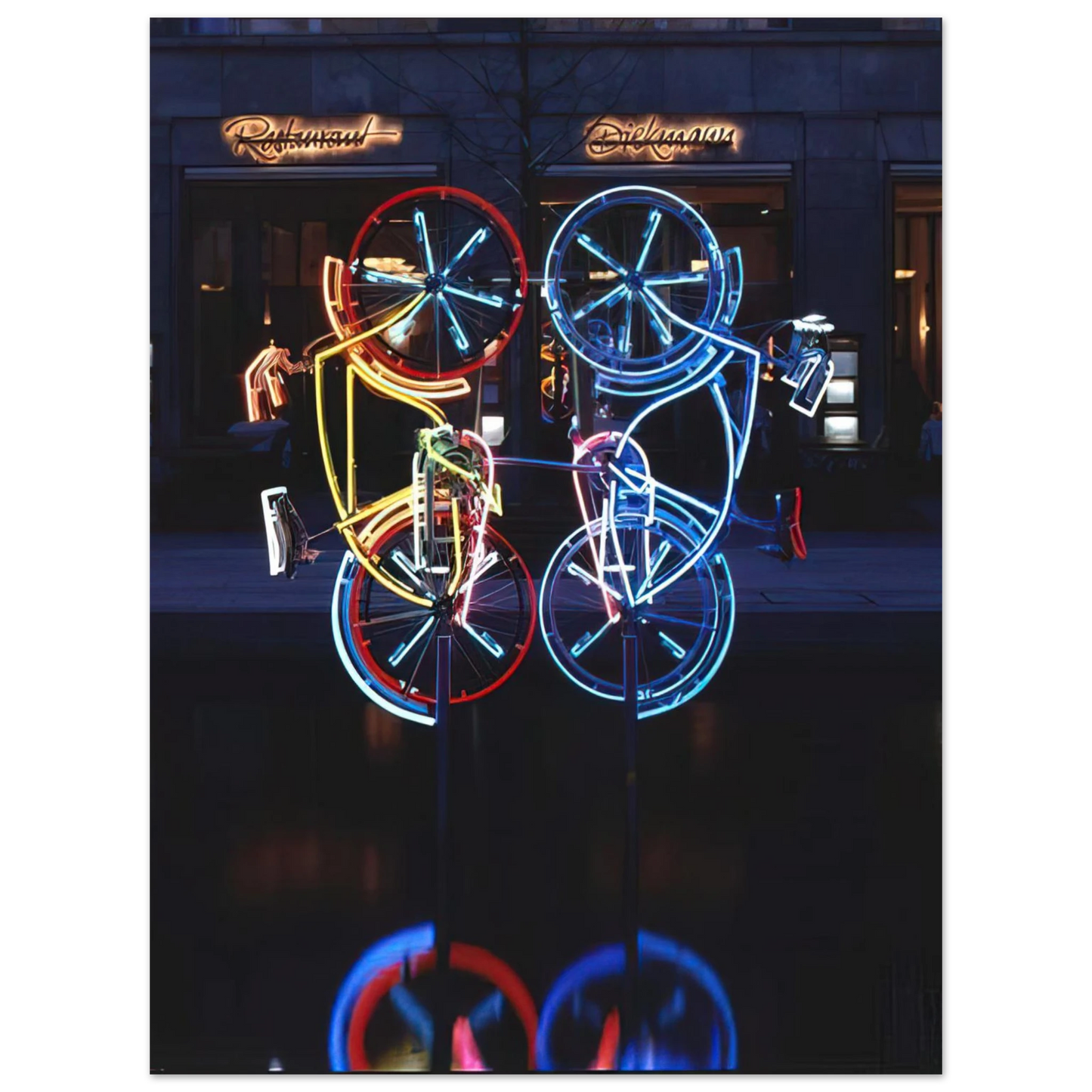 Robert Rauschenberg - RIDING BIKES 1998  75x100 cm / 30x40inches Fine Art Poster