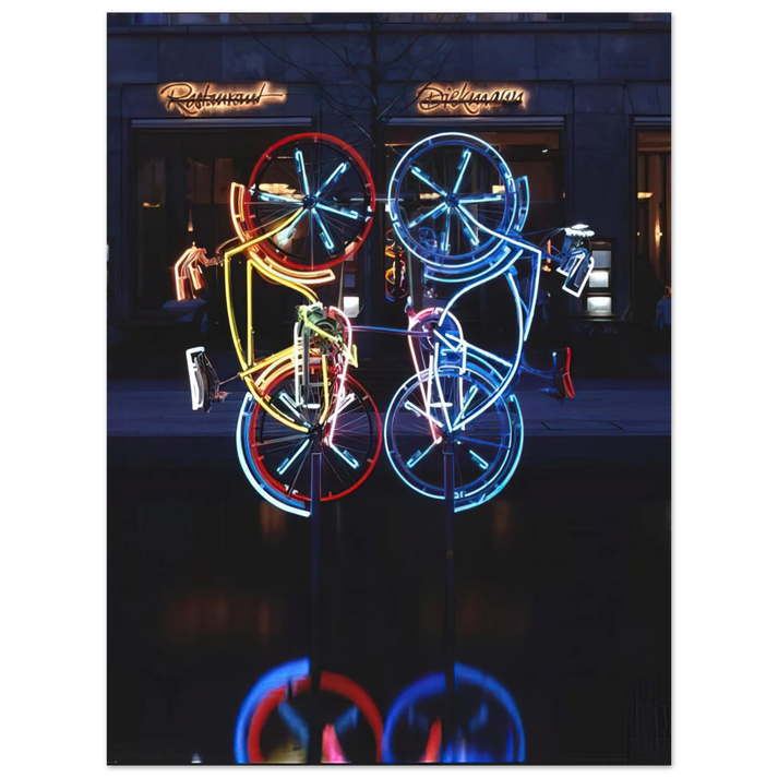 Robert Rauschenberg - RIDING BIKES 1998  75x100 cm / 30x40inches Fine Art Poster